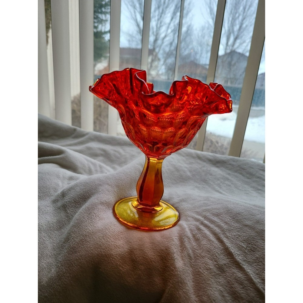 Vintage Fenton Amberina Bowl